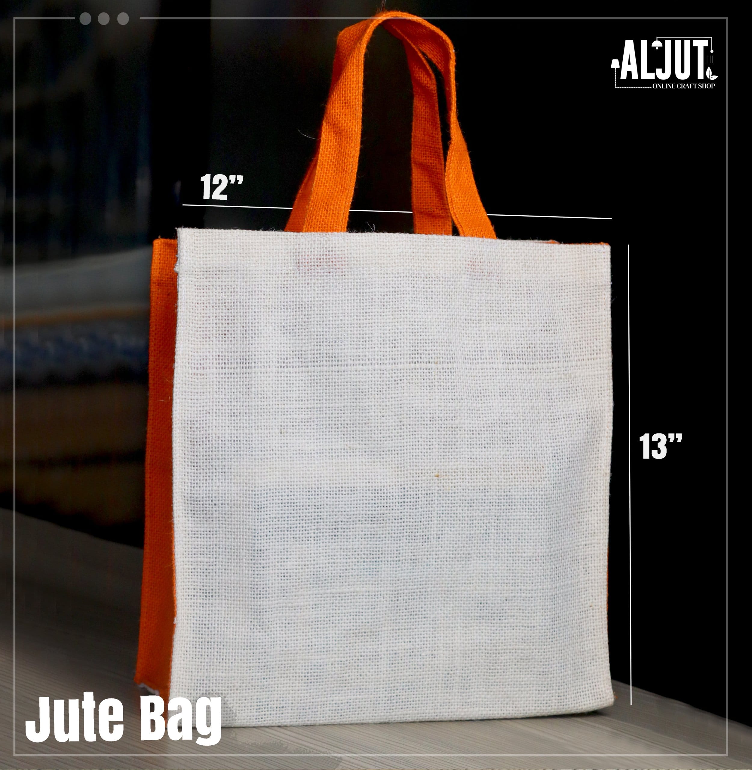 ALJUT Laminated Jute bag -JC03 | Jute Bleach