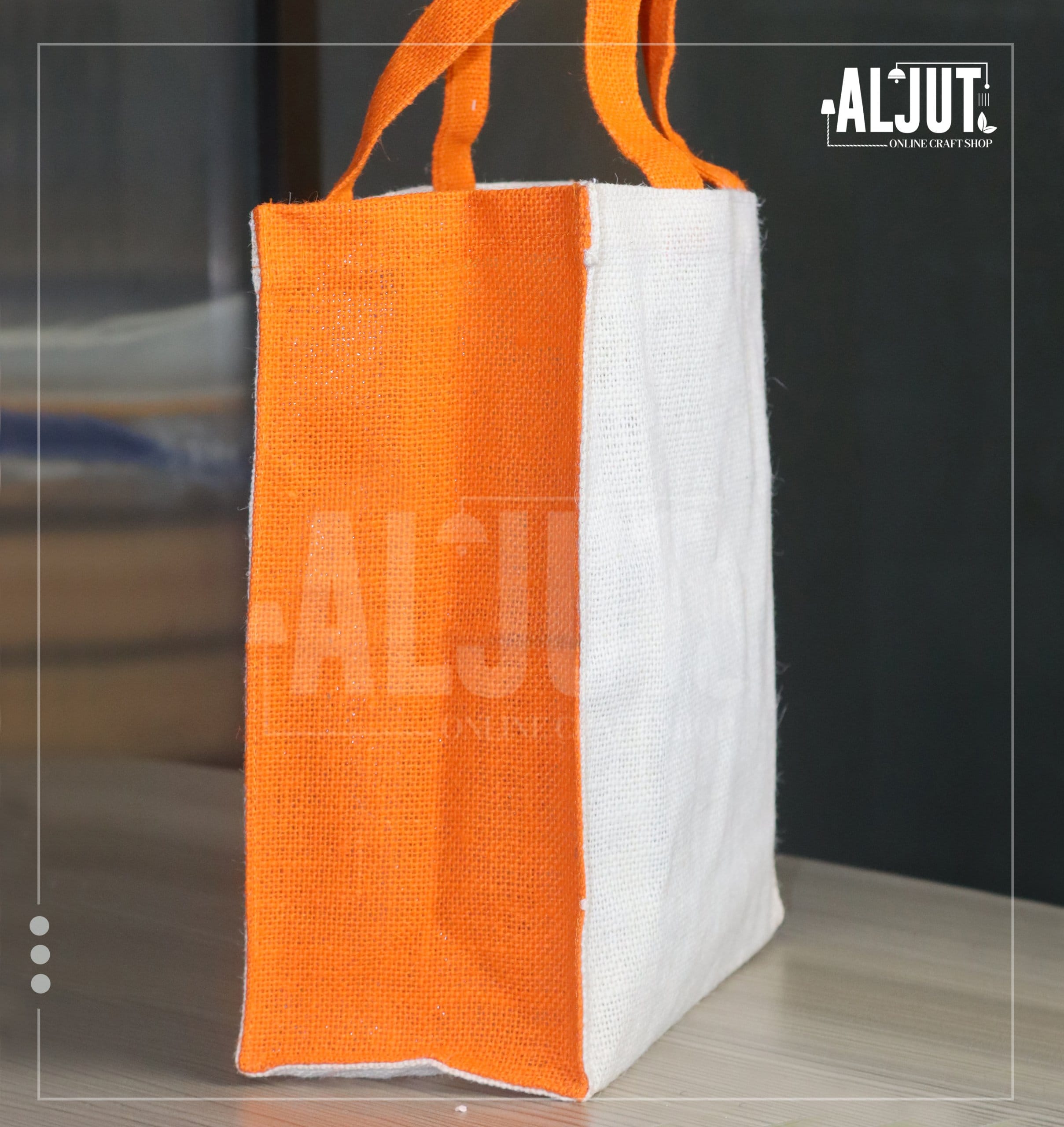 ALJUT Laminated Jute bag -JC03 | Jute Bleach - Image 3